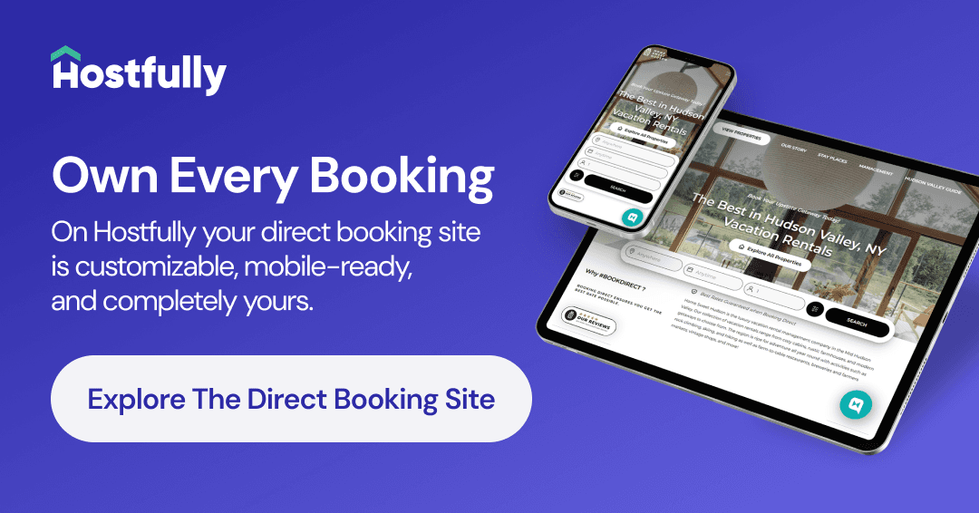 Direct booking site banner